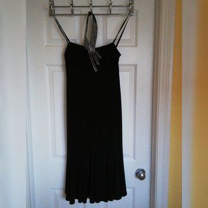 Joseph Ribkoff Black Dress with Faux Diamonds